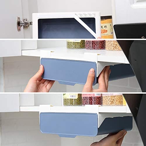 Self-Adhesive Built-In Storage Drawer, Utensil Holder, Under Desk Hanging Storage Box Self-Adhesive Built-In Storage Drawer, Utensil Holder, Under Desk Hanging Storage Box